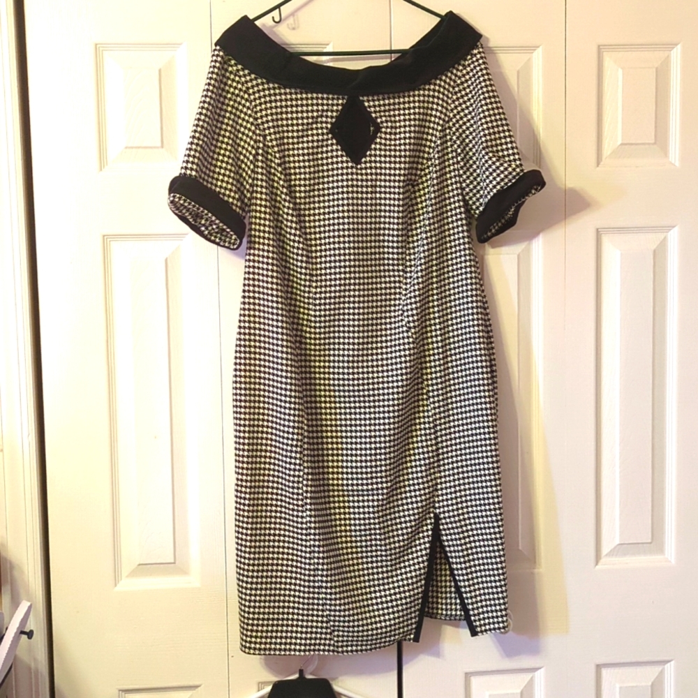 NWT Miss Candyfloss Houndstooth Wiggle Dress